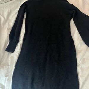 J. Crew Classic Black Long sweater Sleeve Dress